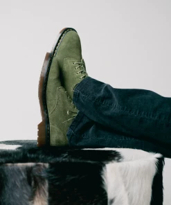 Dr. Martens 101 Suede Ankle Boot - Army Green/Desert Oasis