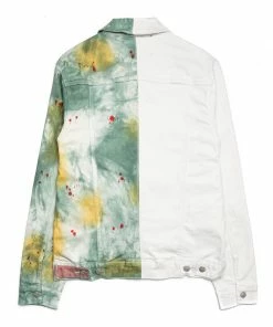 En Noir Cash Denim Jacket - Green Tiedye
