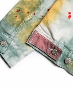 En Noir Cash Denim Jacket - Green Tiedye