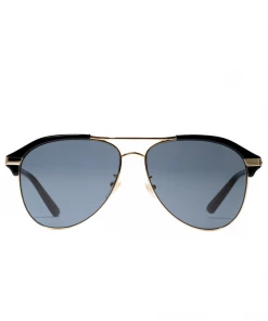 Latest Gucci Avaiator Sunglasses - Black/Gold