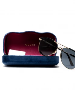 Latest Gucci Avaiator Sunglasses - Black/Gold