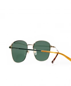 Gucci Square Sunglasses - Gold/Green Latest
