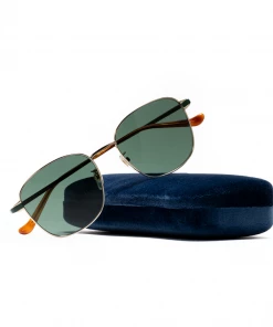 Gucci Square Sunglasses - Gold/Green Latest