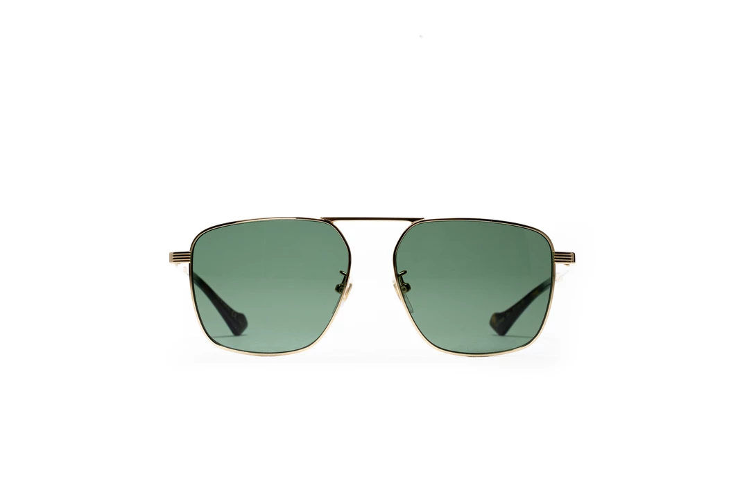 Latest Gucci Pilot Sunglasses - Gold/Green 1 Latest Gucci Pilot Sunglasses - Gold/Green