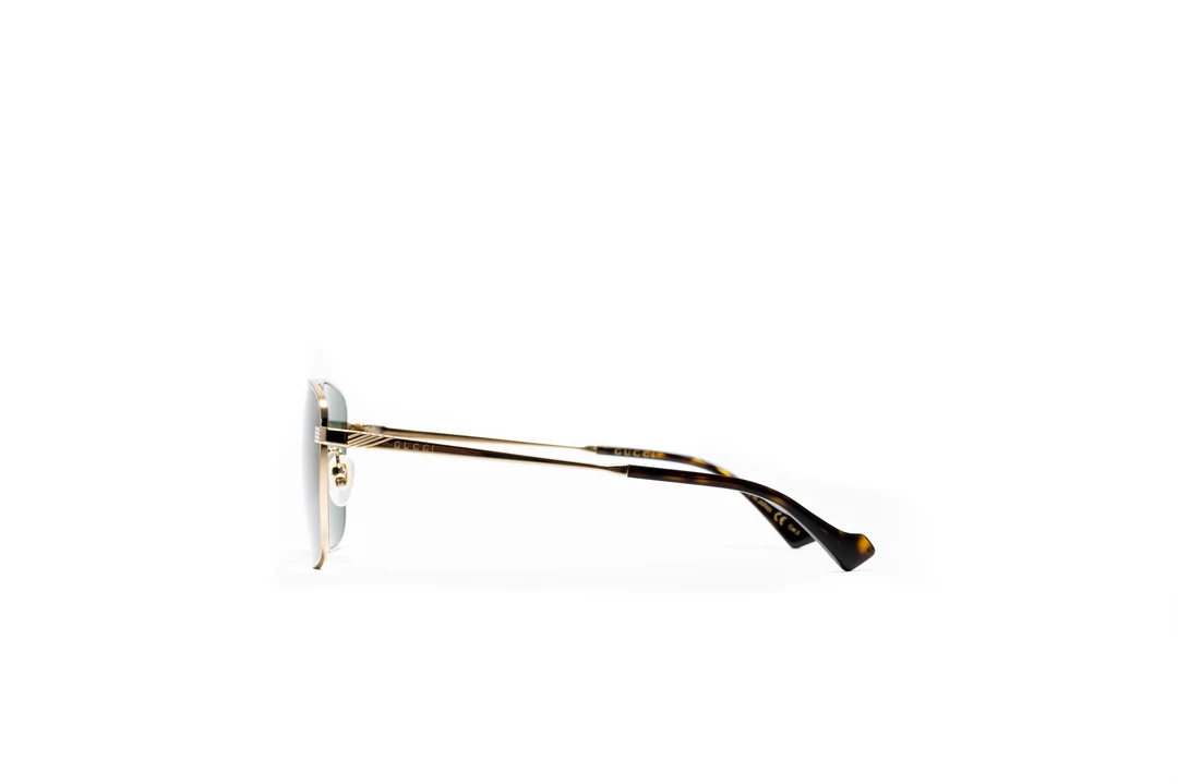 Latest Gucci Pilot Sunglasses - Gold/Green 3 Latest Gucci Pilot Sunglasses - Gold/Green