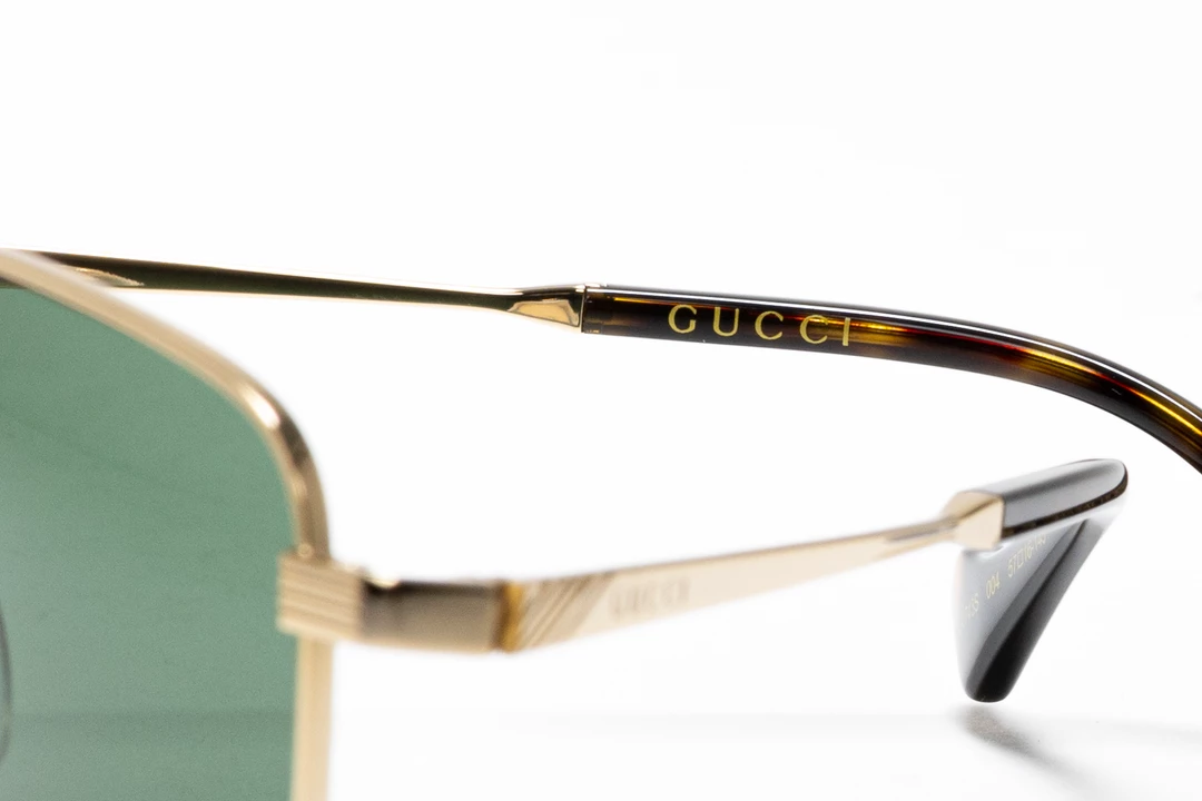 Latest Gucci Pilot Sunglasses - Gold/Green 8 Latest Gucci Pilot Sunglasses - Gold/Green