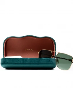Latest Gucci Pilot Sunglasses - Gold/Green 14 Latest Gucci Pilot Sunglasses - Gold/Green