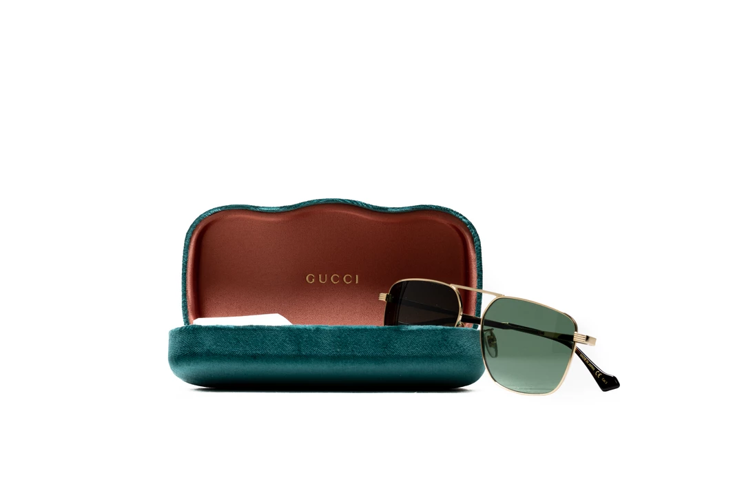 Latest Gucci Pilot Sunglasses - Gold/Green 5 Latest Gucci Pilot Sunglasses - Gold/Green