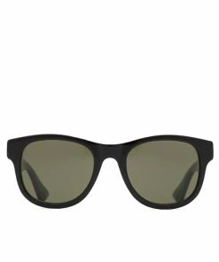 Latest Gucci Square Sunglasses - Black/Green