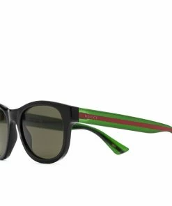 Latest Gucci Square Sunglasses - Black/Green