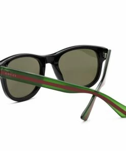 Latest Gucci Square Sunglasses - Black/Green