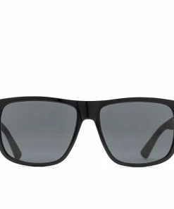 Gucci Rectangle Sunglasses - Black/Grey