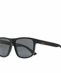 Gucci Rectangle Sunglasses - Black/Grey