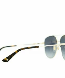 Latest Gucci Pilot Sunglasses - Gold/Grey