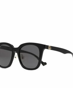 WMNS Gucci Square Sunglasses - Black/Grey Latest