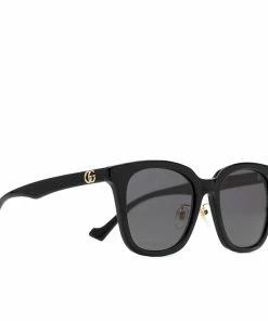WMNS Gucci Square Sunglasses - Black/Grey Latest