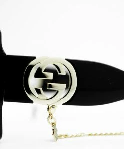 WMNS Gucci Geometric Sunglasses - Black/Brown Latest