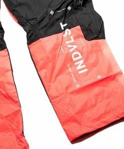 INDVLST Color Block Nylon Cargo Pants - Black/Orange Apparel