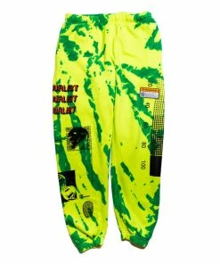 Sneaker Politics Shop 49 Apparel INDVLST Tie Dye Fleece Sweatpants - Green