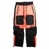 INDVLST Color Block Nylon Cargo Pants - Black/Orange Apparel