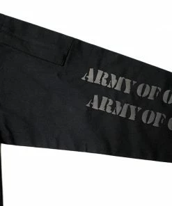 Apparel INDVLST 'Army Of One: Hand Printed' Parka - Black