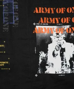 Apparel INDVLST 'Army Of One: Hand Printed' Parka - Black