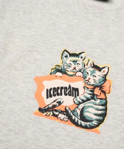 Ice Cream Purr Fect Tee - Heather Grey