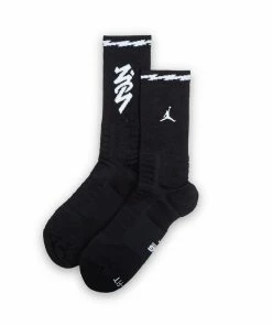 Jordan Brand Jordan Zion Flight Crew Socks - Black/White