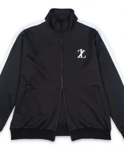 Lizoy Stripe Arm Track Jacket - Black/White Apparel