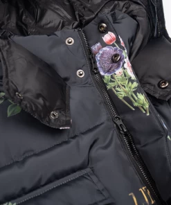 Lizoy Garden Of Eden Puffer Jacket - Black