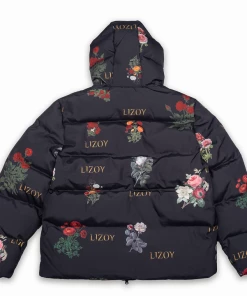 Lizoy Garden Of Eden Puffer Jacket - Black