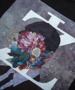 Lizoy Flower Tee - Washed Black Apparel