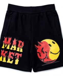 Market Smiley Good Vs Evil Sweatshorts - Black Latest
