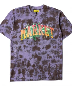 Market Arc Herbal Remedy Tee - Purple Grey Tie Dye