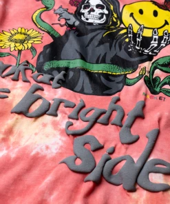 Market Smiley Look At The Bright Side Tee - Pink Tie-Dye Latest