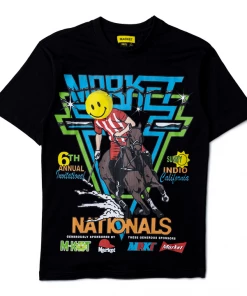 Latest Market Smiley Polo Horserace Tee - Black