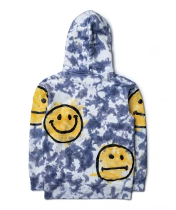 Market Smiley Sun Dye Hoodie - Blue Tie-Dye