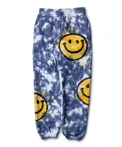 Latest Market Smiley Sun Dye Sweatpants - Blue Tie-Dye