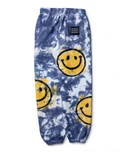 Latest Market Smiley Sun Dye Sweatpants - Blue Tie-Dye