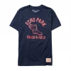 Mitchell & Ness X Fred Segal Echo Park Track Tee - Navy Latest