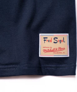 Mitchell & Ness X Fred Segal Echo Park Track Tee - Navy Latest