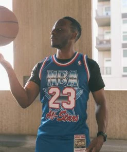 Latest Mitchell & Ness All Star East '93 Michael Jordan Authentic Jersey - Blue