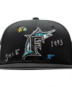New Era Miami Marlins 59FIFTY Scribble Fitted Hat - Black Latest