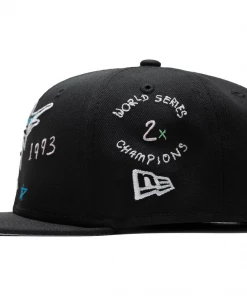 New Era Miami Marlins 59FIFTY Scribble Fitted Hat - Black Latest