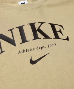 WMNS Nike Sportswear Essentials Fleece Sweatshirt - Wheat Grass/Dark Chocolate