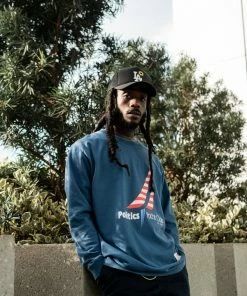 Sneaker Politics Latest Politics Yacht Club Reversible L/S Tee - Blue
