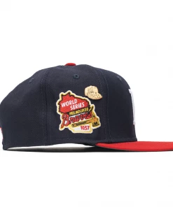 New Era Milwaukee Braves 59FIFTY Fitted Hat - Navy/Red Latest