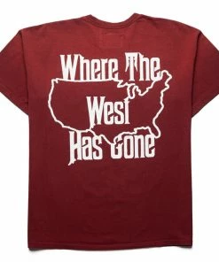 One Of These Days Where The West Has Gone Tee - Burgundy Latest