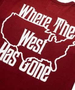One Of These Days Where The West Has Gone Tee - Burgundy Latest