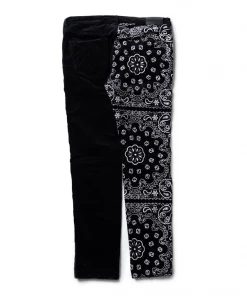 Purple Brand Low Rise Skinny - Corduroy Bandana Print Black